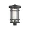 Z-Lite Jordan 1 Light Outdoor Post Mount Fixture, Black And Clear Seedy 570PHXL-BK - alternate 2
